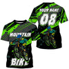 Maxcorners Green Mountain Cycling Customize Name 3D Shirts