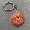 Maxcorners Personalized Merry Christmas Happy Shooting Santa Hat Holly Clay Target Acrylic Christmas Ornament And Keychain Custom Gift For Hunters 2D Flat