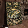 Maxcorners Bass Fishing Mountain Wilderness Wildlife Personalized Canvas Wall Art