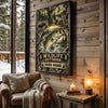 Maxcorners Bass Fishing Mountain Wilderness Wildlife Personalized Canvas Wall Art
