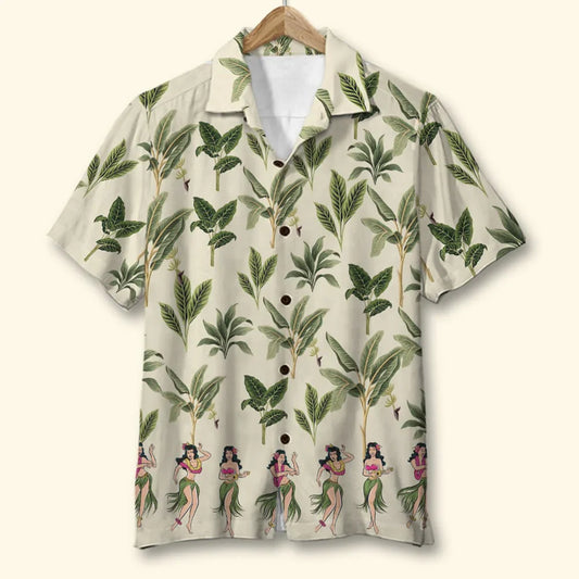 Custom Classic Car Hawaiian Shirt, Dancing Girls Pattern