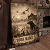 Maxcorners Duck Hunting Mallard Night Hunter Personalized Canvas Wall Art