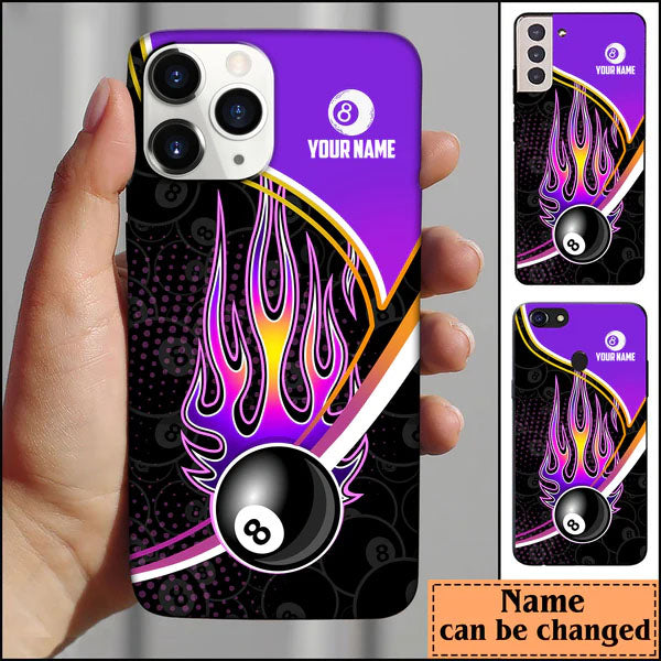 Maxcorners Billiard Purple Personalized Name Phone Case