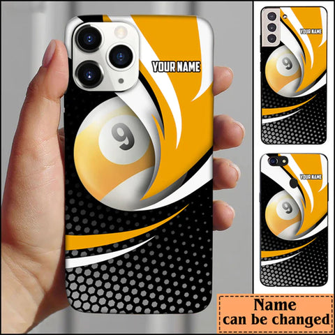 Maxcorners Billiard 9 Ball Personalized Name Phone Case