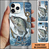 Maxcorners Fishing Phone Case Hook Line Ocean Bubble Design Personalized Name Phone Case (8 Fish Species)