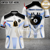 Maxcorners Luxury 8-Ball King Multicolor Customized Name, Team Name 3D Shirts| White