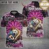 Maxcorners Darts Polar Bear King Crown Dartboard Graffiti Multicolor Customized Name, Team Name 3D Shirts