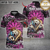 Maxcorners Darts Polar Bear King Crown Dartboard Graffiti Multicolor Customized Name, Team Name 3D Shirts