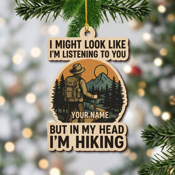 Maxcorners Hiking In My Head Mountain Adventure Customized Name 3D Keychain And Ornament