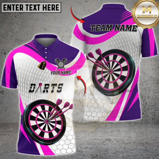 Maxcorners Dart Team Jersey Classic Board Multicolor Customized Name, Team Name 3D Shirts