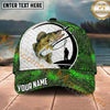 Maxcorners Fishing Green Honeycomb Hook Angler Personalized Name 3D Cap (12 Fish Species)