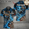 Maxcorners Darts Wolf Skull & Tribal Bullseye Graphic Multicolor Customized Name, Team Name 3D Shirts