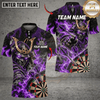 Maxcorners Darts Wolf Skull & Tribal Bullseye Graphic Multicolor Customized Name, Team Name 3D Shirts