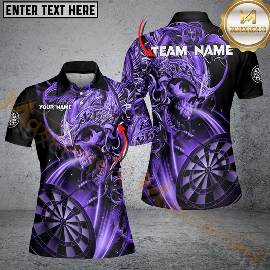 Maxcorners Darts Viking Skull Warrior Dartboard Design Multicolor Customized Name, Team Name 3D Shirt For Women