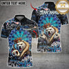 Maxcorners Darts Polar Bear King Crown Dartboard Graffiti Multicolor Customized Name, Team Name 3D Shirts