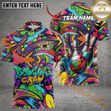 Maxcorners Graffiti Crew Bowling Jersey Personalized Name, Team Name 3D Shirt