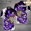 Maxcorners Darts Fierce Shark Mascot Splash Ocean Dartboard Graphic Multicolor Customized Name, Team Name 3D Shirts