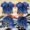 Maxcorners Darts Abstract Dartboard Stripe Design Personalized Team Sportswear Set - Polo Shirt, Cap & Skorts
