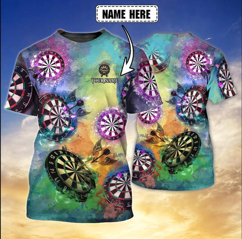 Maxcorners Dart Personalized 3D All Over Printed Colorful Pattern Dart Shirt