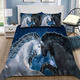 Maxcorners Wild Spirit Horse Duvet Cover Bedding Set