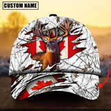 Maxcorners Deer Hunting Canadian Flag Camouflage Pattern Multicolor Personalized Name 3D Cap