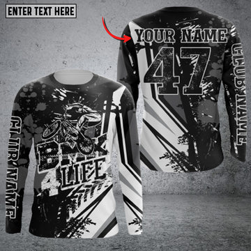 Maxcorners Rider's Edge Motorcycle Personalized Name 3D Shirt