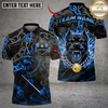 Maxcorners Billiards 9-Ball Pitbull Flame Chain Personalized Name Shirt