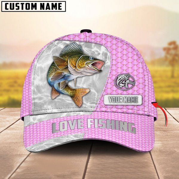 Maxcorners Walleyes Fishing Pinky Premium Customized Name 3D Cap