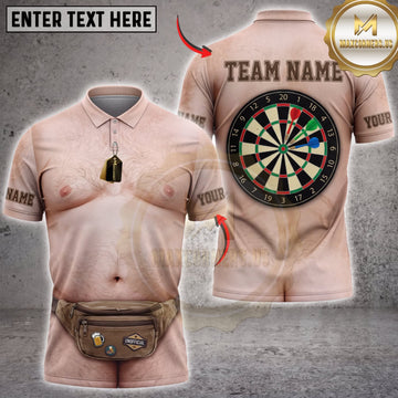 Maxcorners Darts Funny Pale Body Waist Bag Dartboard Personalized Name 3D Unisex Shirt