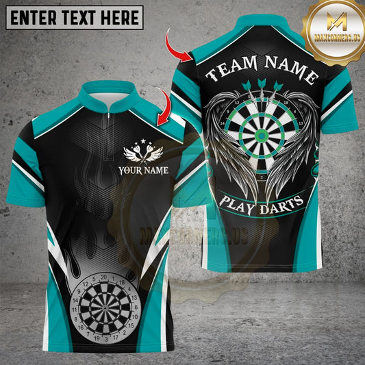 Maxcorners Darts Flame Wings Dartboard Multicolor Customized Name, Team Name 3D Shirt