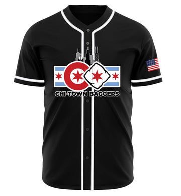 Maxcorners Chi Town Cornhole - Baseball Style Black LM1009