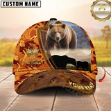 Maxcorners Hunting Forest Camo Sunset Scene Personalized Hat 3D Printed | Orange