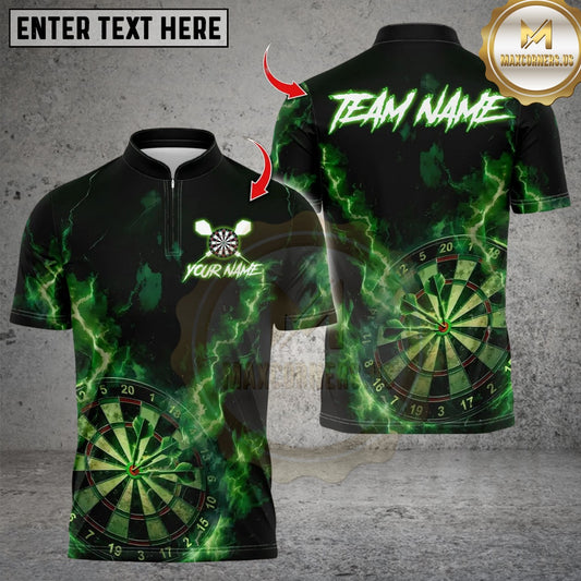 Maxcorners Darts Thunder Lightning With Dartboard Multicolor Customized Name, Team Name 3D Shirt