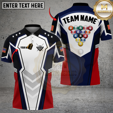 Maxcorners Billiards 8-Ball Glory To America Personalized Shirt