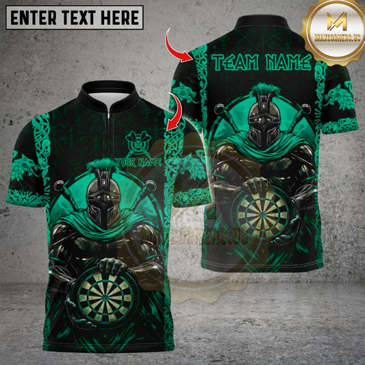 Maxcorners Spartan Dart Warrior Fury Multicolor Customized Name, Team Name 3D Shirts