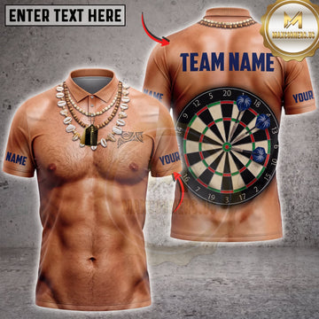 Maxcorners Darts Muscular Body Classic Dartboard Personalized Name 3D Unisex Shirt