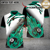 Maxcorners Lightning Break Inferno 8 Ball Billiards Multicolor Customized Name, Team Name 3D Shirt