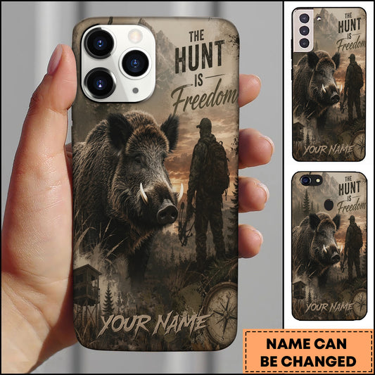 Maxcorners Wild Boar Hunting Freedom Wilderness Personalized Nam 3D Phone Case