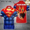 Maxcorners Bowling Hero Armor Flaming Strike Personalized Name 3D Unisex Shirt