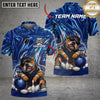 Maxcorners Bowling And Pins Badass Bulldog Customized Name, Team Name 3D Shirt (4 Colors)