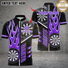 Maxcorners Darts Flaming Smoke Dart Design Multicolor Customized Name, Team Name 3D Shirts