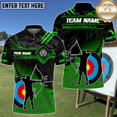 Maxcorners Shadow Silhouette Archery Personalized Name 3D Shirt