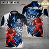 Maxcorners Darts Skull Flaming Dartboard Devil Player Multicolor Customized Name, Team Name 3D Shirts