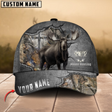 Maxcorners Hunting Moose Camouflage Classic Personalized Name 3D Cap