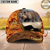Maxcorners Hunting Forest Camo Sunset Scene Personalized Hat 3D Printed | Orange