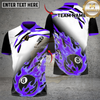 Maxcorners Lightning Break Inferno 8 Ball Billiards Multicolor Customized Name, Team Name 3D Shirt