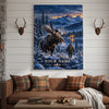 Maxcorners Wildlife Hunting Moose Bear Turkey Sunset Personalized Canvas Wall Art