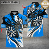 Maxcorners Darts Black Dragon Flame Multicolor Customized Name, Team Name 3D Shirts