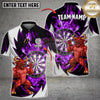 Maxcorners Darts Skull Flaming Dartboard Devil Player Multicolor Customized Name, Team Name 3D Shirts