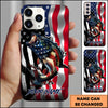 Maxcorners Fishing Phone Case Patriotic Style Personalized Name Phone Case (8 Fish Species)